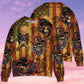 Retro Cowboy Skull America Style – Sweater - Ugly Christmas Sweater
