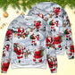 Christmas Santa Snow Mountain Art – Sweater - Ugly Christmas Sweater