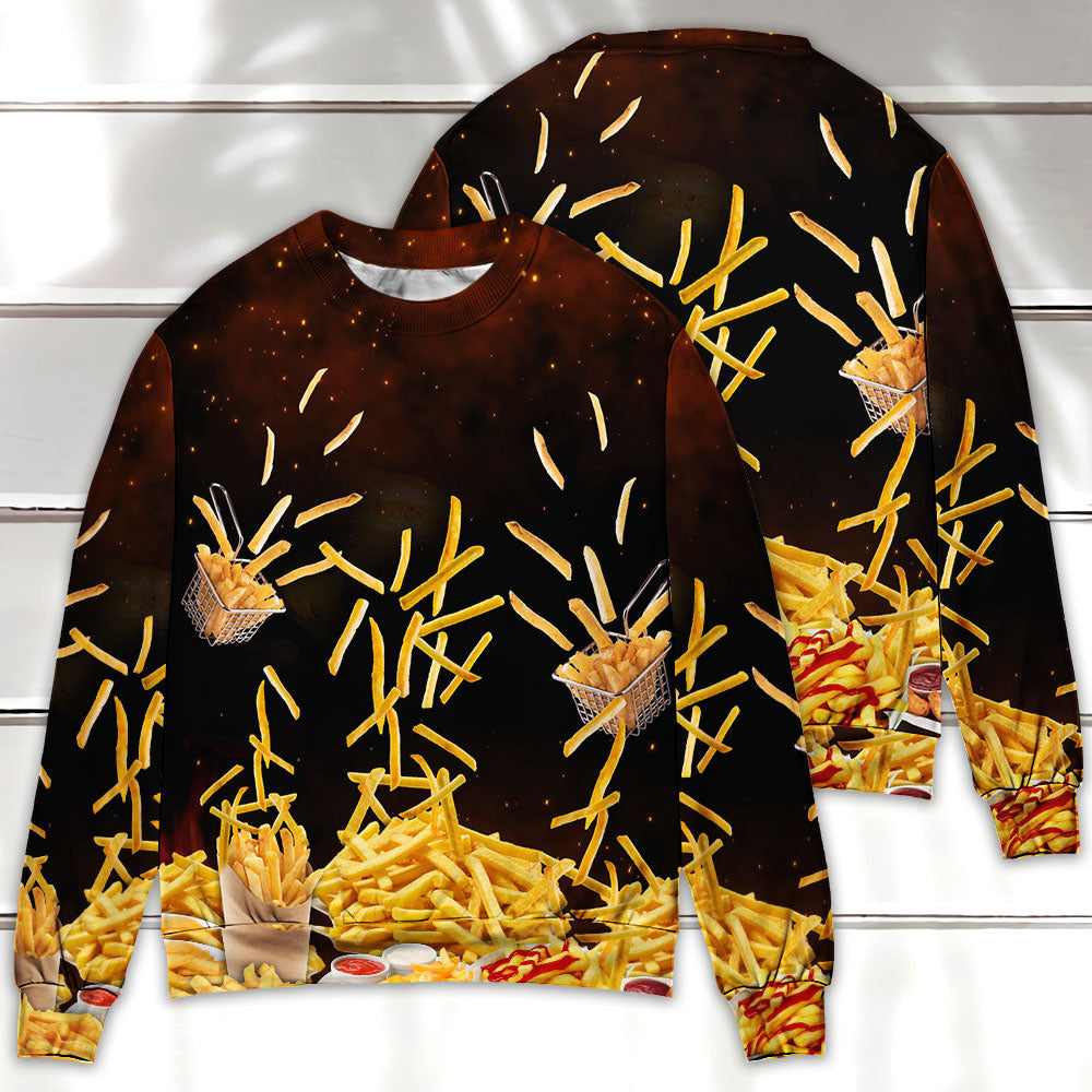 French Fries Fast Food Delicious Art – Sweater - Ugly Christmas Sweater