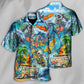 Hippie Live To Surf Skull Vintage Style - Hawaiian Shirt
