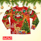 Christmas Santa Claus Drinking Christmas Tree Red Light - Pajamas Long Sleeve - Owls Matrix LTD