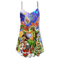 Christmas Island Aloha Holiday Vibes – Women's Summer Sleeveless V-Neck Camisole Dress