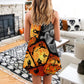 Halloween Ghost Pumpkin Night – Women's Summer Sleeveless V-Neck Camisole Dress