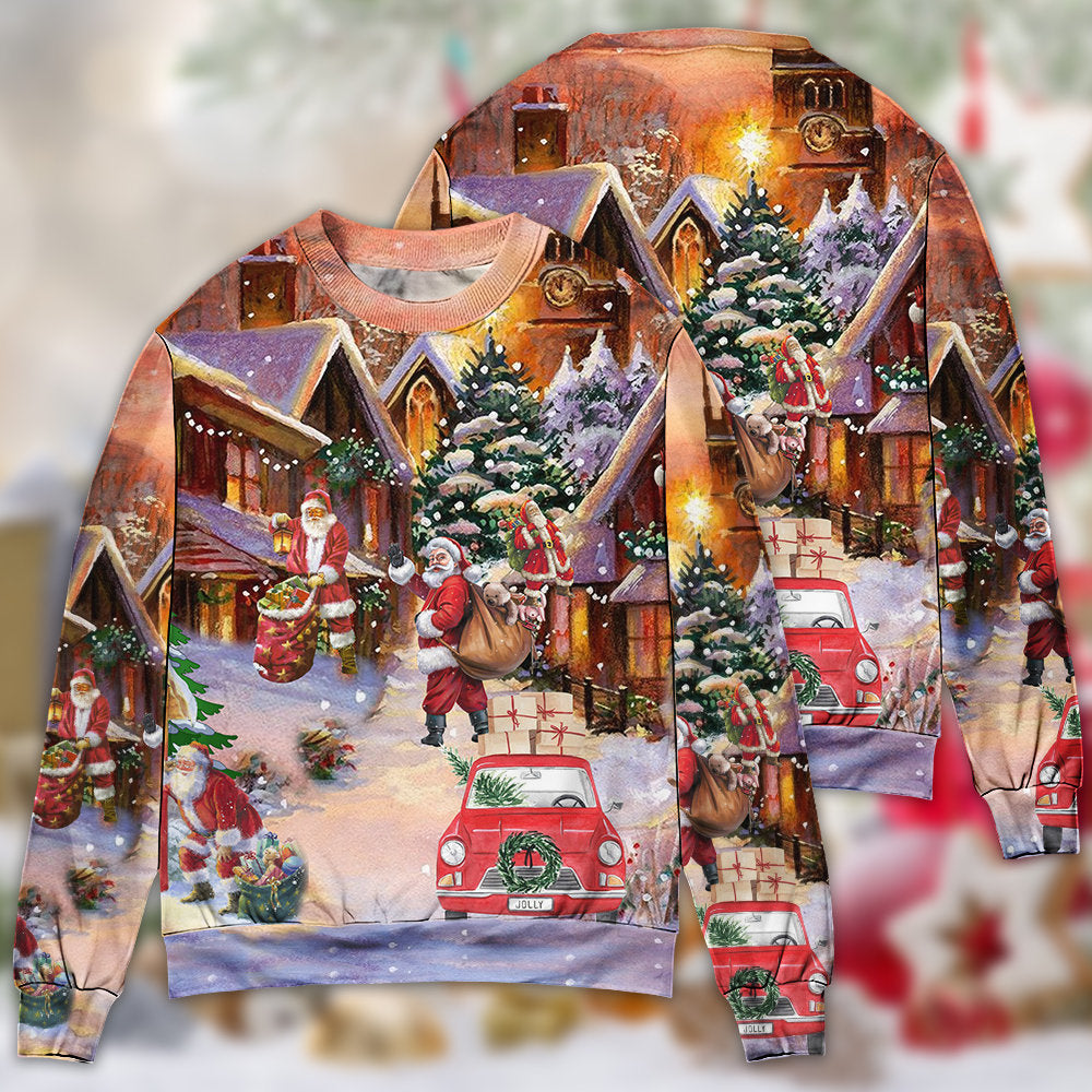 Christmas Santa Is Delivering Love – Sweater - Ugly Christmas Sweater