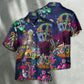 Hippie Peace Life Party At The Moon Vintage Style - Hawaiian Shirt
