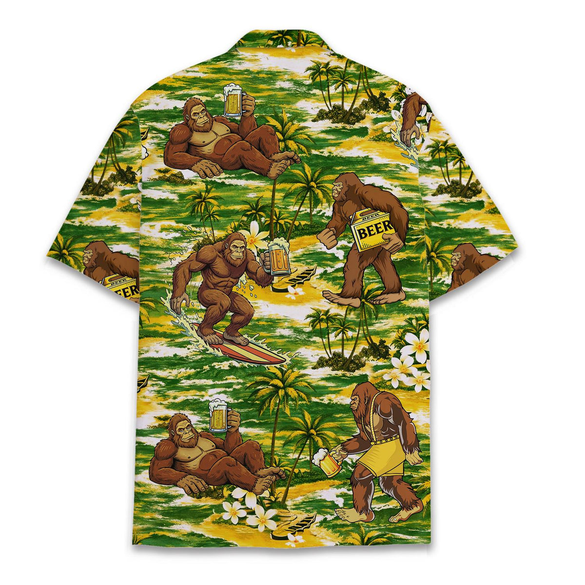Funny Beer Bigfoot Tropical Summer Beach Party – Hawaiian Shirt