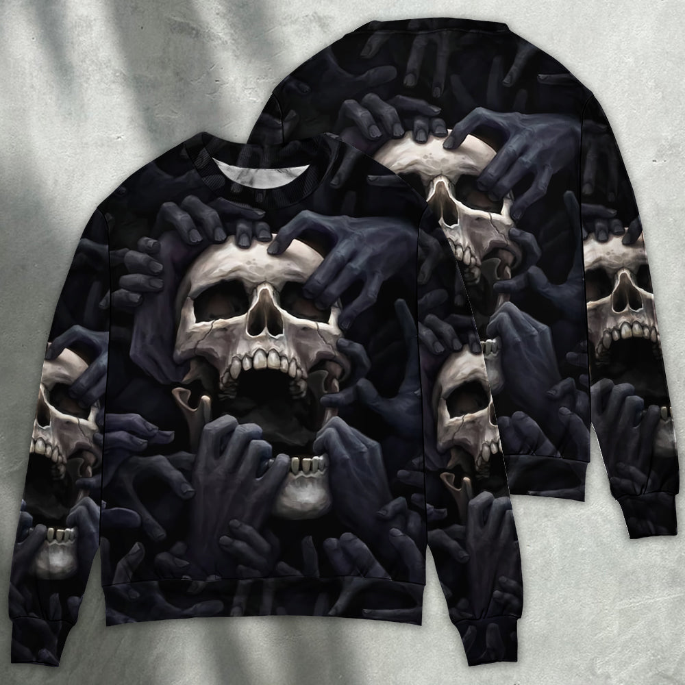 Dark Screaming Skull Fantasy Art – Sweater - Ugly Christmas Sweater