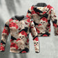 Gothic Skull Rose Raven - 3D Hoodie