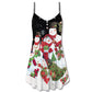 Cute Snowman Cardinal – Women's Summer Sleeveless V-Neck Camisole Dress