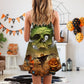Halloween Crazy Pumpkin Ghost – Women's Summer Sleeveless V-Neck Camisole Dress