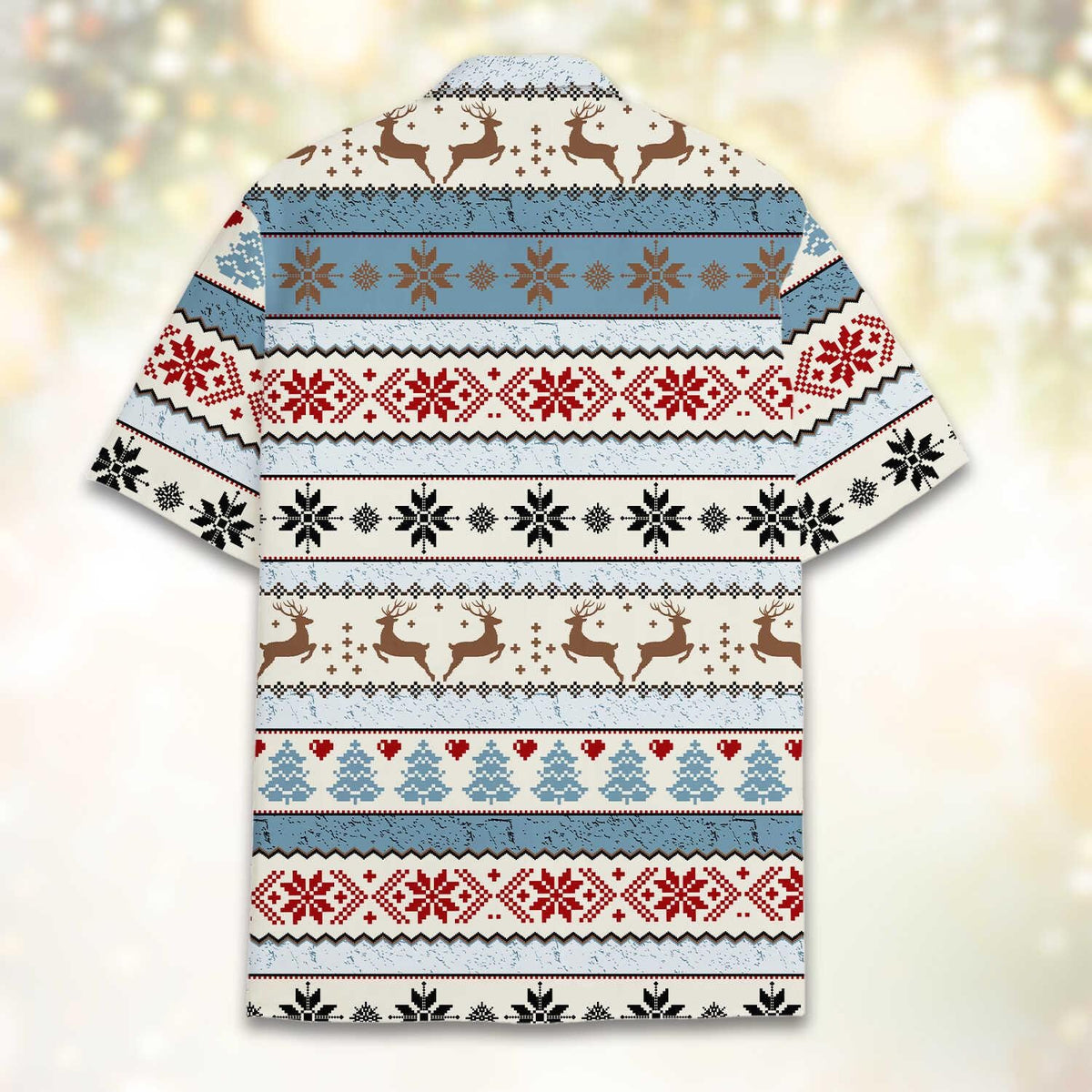 Reindeer Christmas Nordic Snowflake Tree Ugly Sweater – Hawaiian Shirt