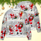 Christmas Santa Always With You Art – Sweater - Ugly Christmas Sweater