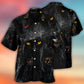 Halloween Black Cat In Dark Night – Hawaiian Shirt