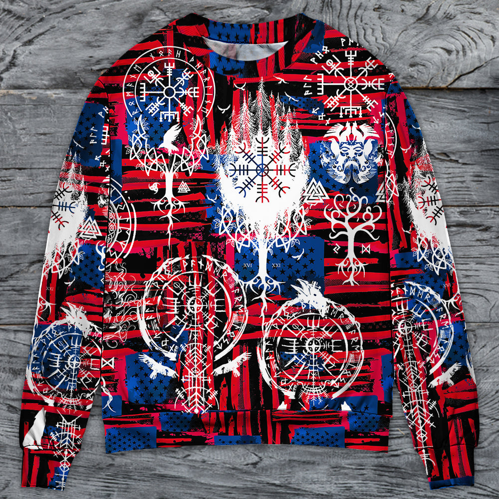 Viking Independence Day Compass Symbol – Sweater - Ugly Christmas Sweater