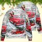 Christmas Santa Red Truck Xmas Is Coming – Sweater - Ugly Christmas Sweater
