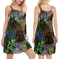 Hippie Patriotic Colorful Art – Women's Summer Sleeveless V-Neck Camisole Dress