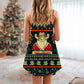 Santa Cowboy Christmas Elder Style – Women's Summer Sleeveless V-Neck Camisole Dress