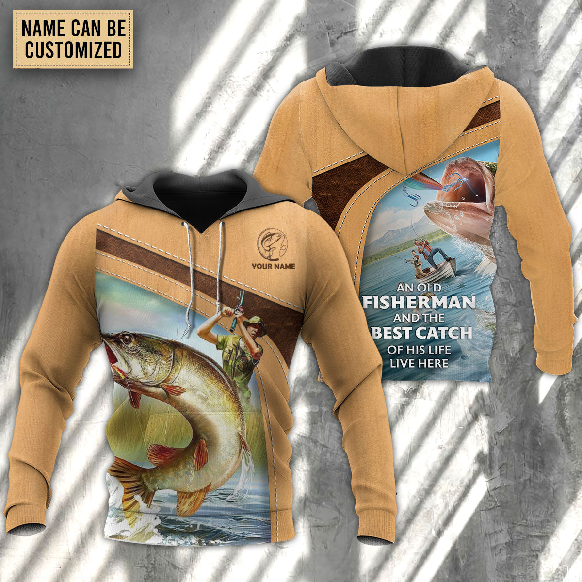 Old Fisherman Best Catch Personalized - 3D Hoodie