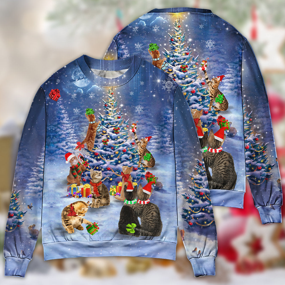 Christmas Cats Love Christmas Tree – Sweater - Ugly Christmas Sweater