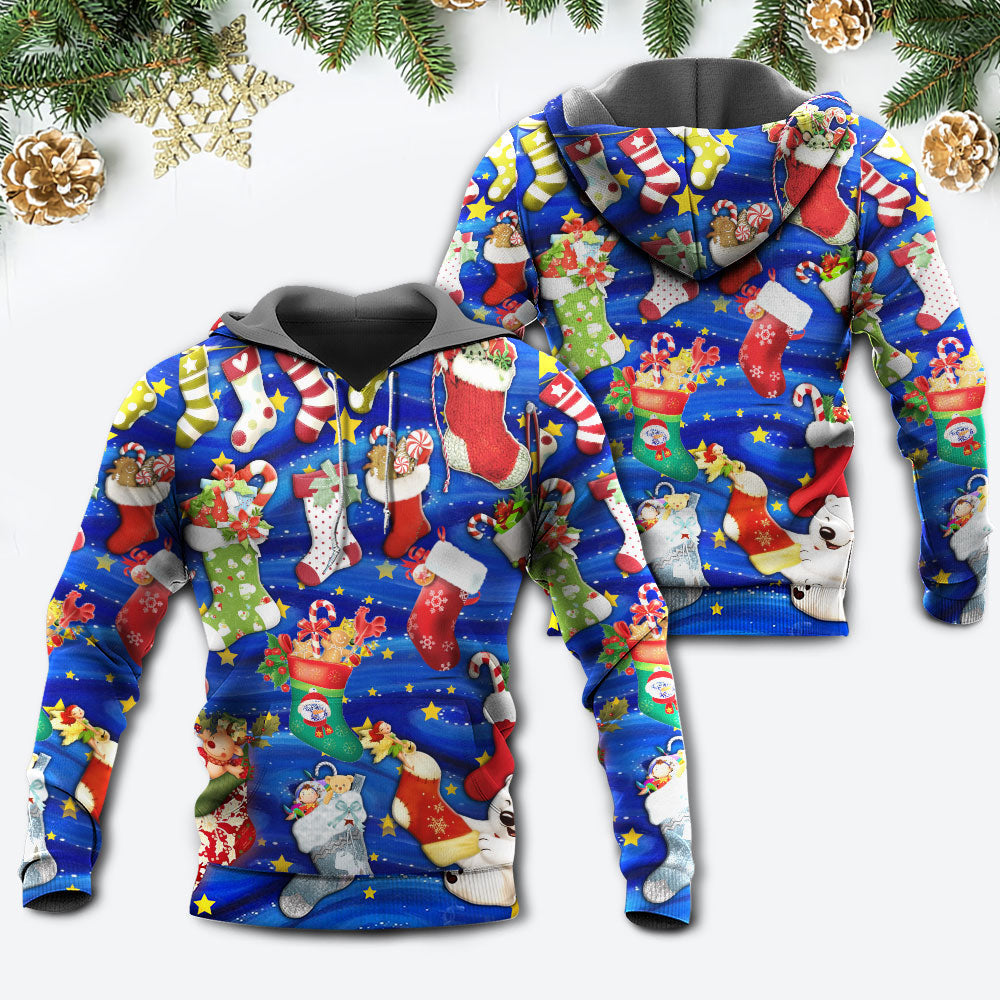 Christmas Tree Socks Season Of Joy - 3D Hoodie