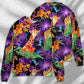 Giraffe Tropical Leaf Colorful Art – Sweater - Ugly Christmas Sweater