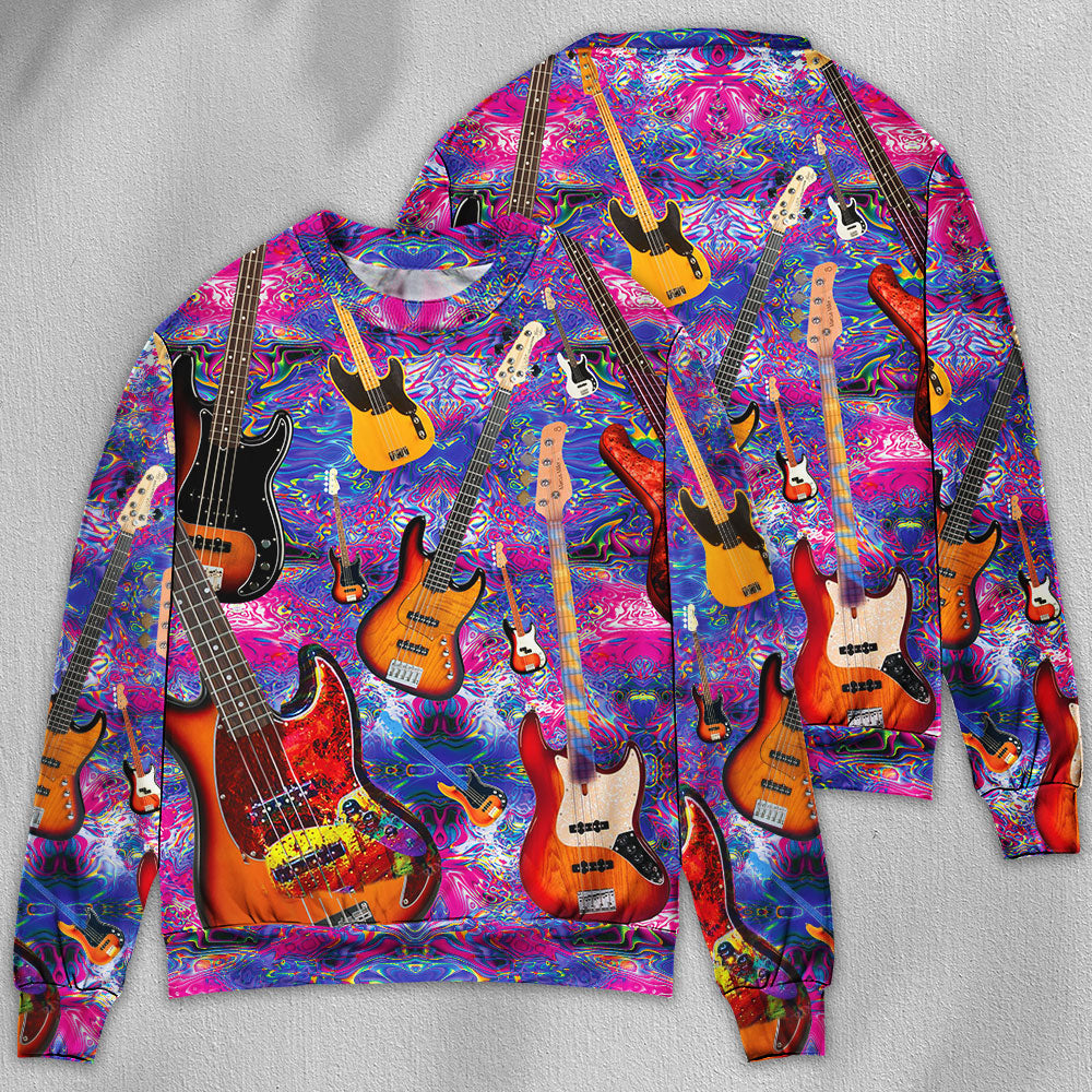 Guitar Life Love Purple Art Style – Sweater - Ugly Christmas Sweater