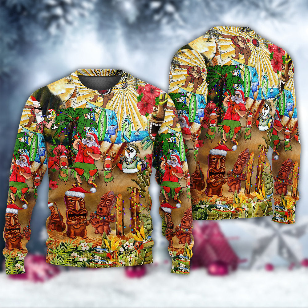 Christmas Mele Kalikimaka Hawaii Style – Sweater - Ugly Christmas Sweater