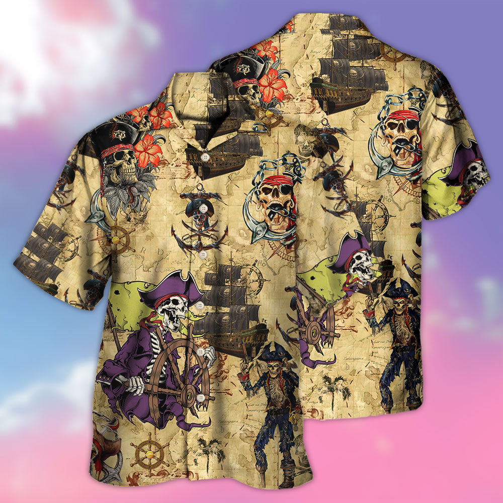 Scary Pirate Skull Dark Fantasy – Hawaiian Shirt