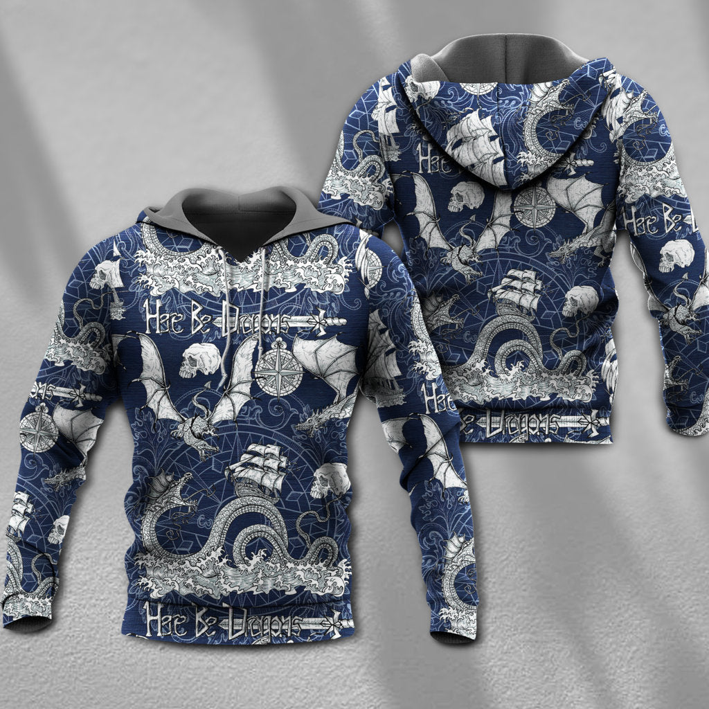 Dragon Skull Sea Life Art - 3D Hoodie