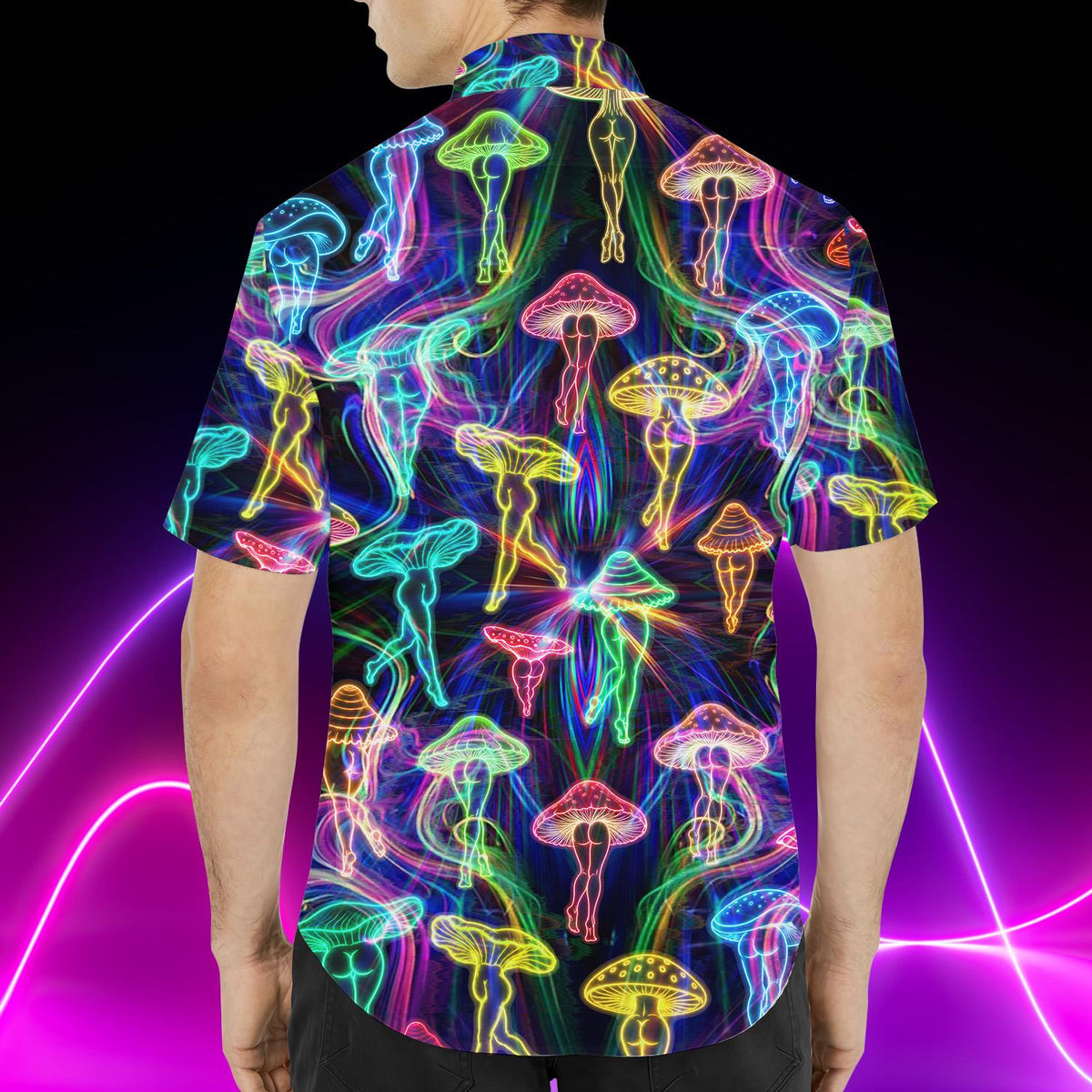 Neon Jellyfish Psychedelic Music Festival Rave – Hawaiian Shirt
