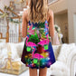 Flamingo Love Beach Christmas – Women's Summer Sleeveless V-Neck Camisole Dress