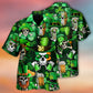 Irish Skull St Patrick Green Glow – Hawaiian Shirt