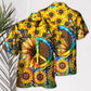 Hippie Sunflowers Peace Sign Style - Hawaiian Shirt
