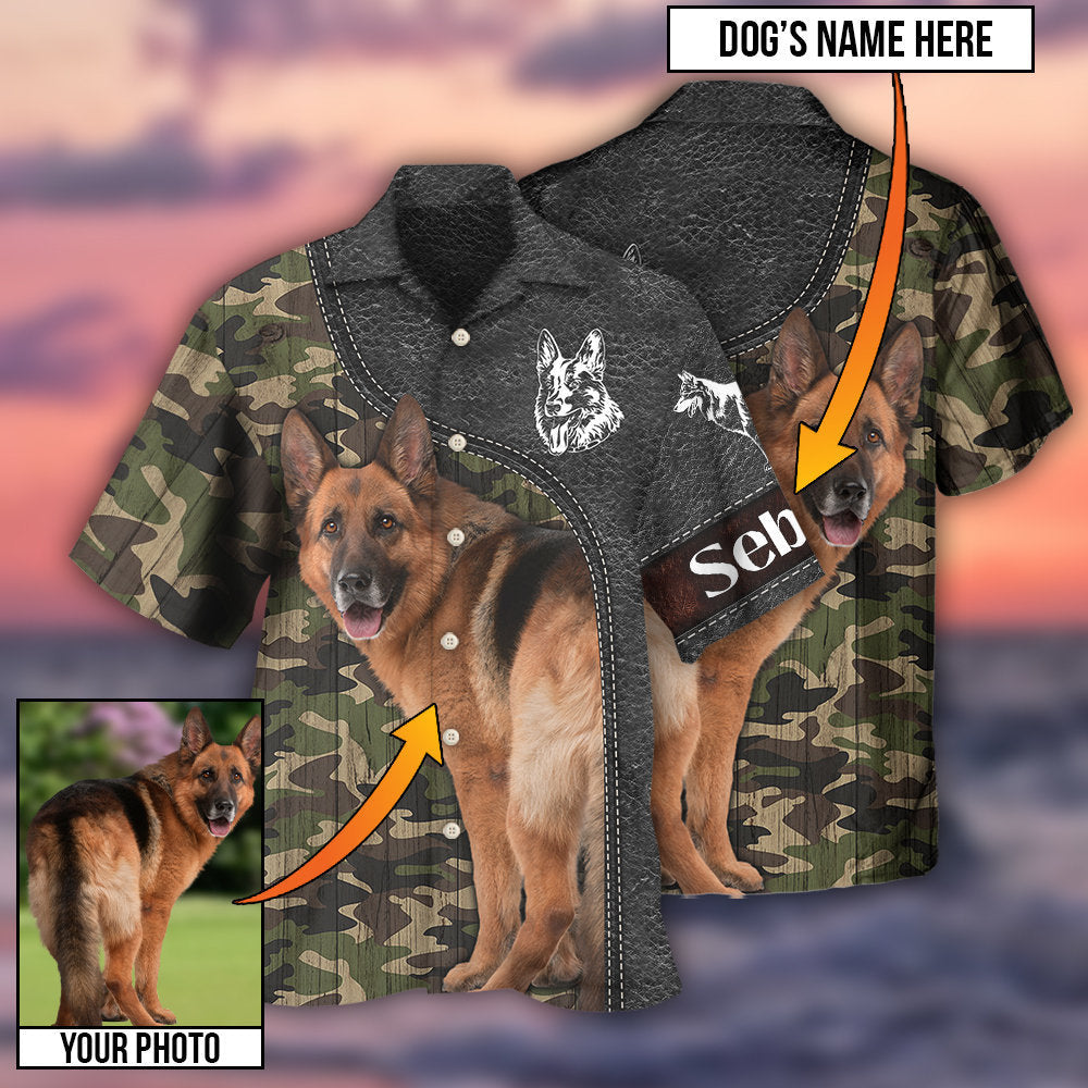 German Shepherd Strong Dog Custom Photo Personalized - Hawaiian Shirt