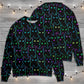 Cute Little Kitten Neon Art – Sweater - Ugly Christmas Sweater