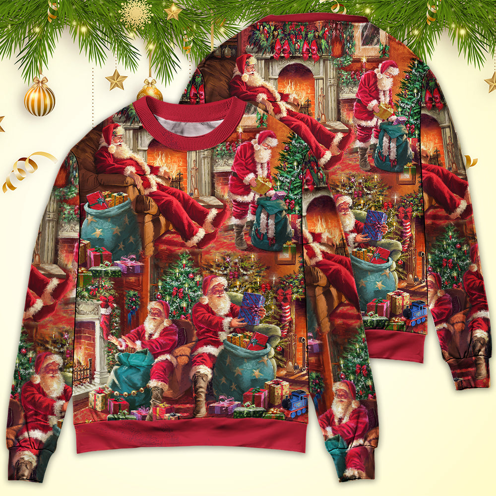 Christmas Santa Story Chilling Happy Xmas – Sweater - Ugly Christmas Sweater