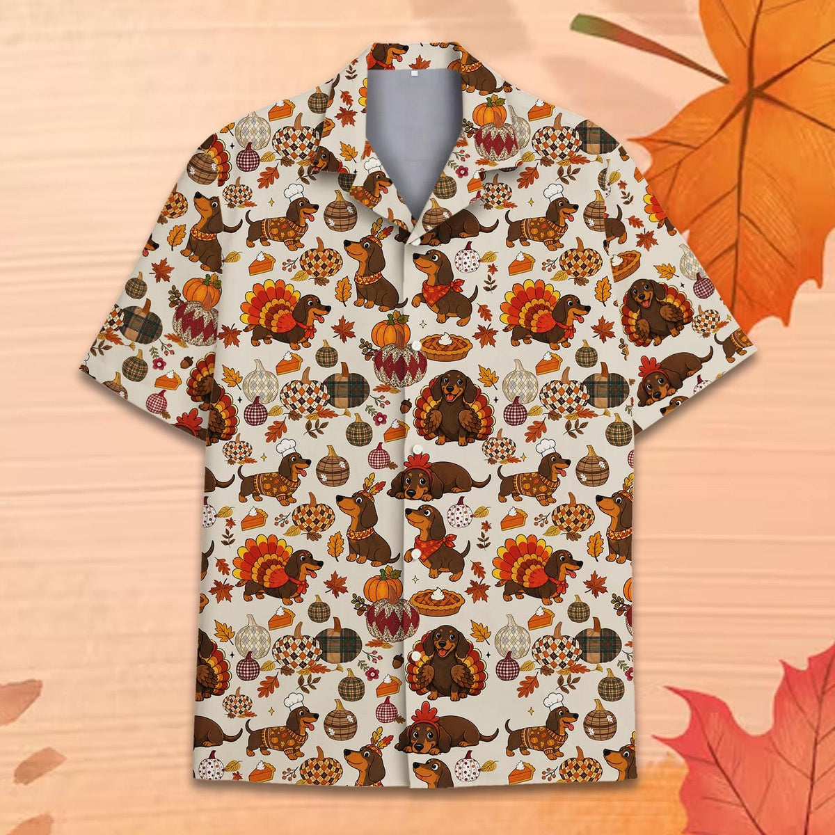 Funny Dachshund Turkey Pumpkin Thanksgiving – Hawaiian Shirt