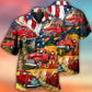 Independence Day Vintage Red Car Art – Hawaiian Shirt