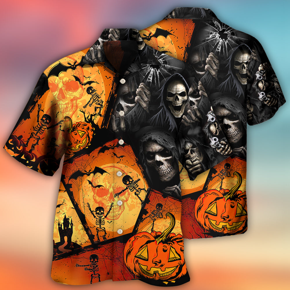 Halloween Skull And Pumpkin Spooky – Hawaiian Shirt
