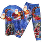 Christmas Merry Xmas Santa Claus Is Coming To Town - Pajamas Short Sleeve - Owls Matrix LTD