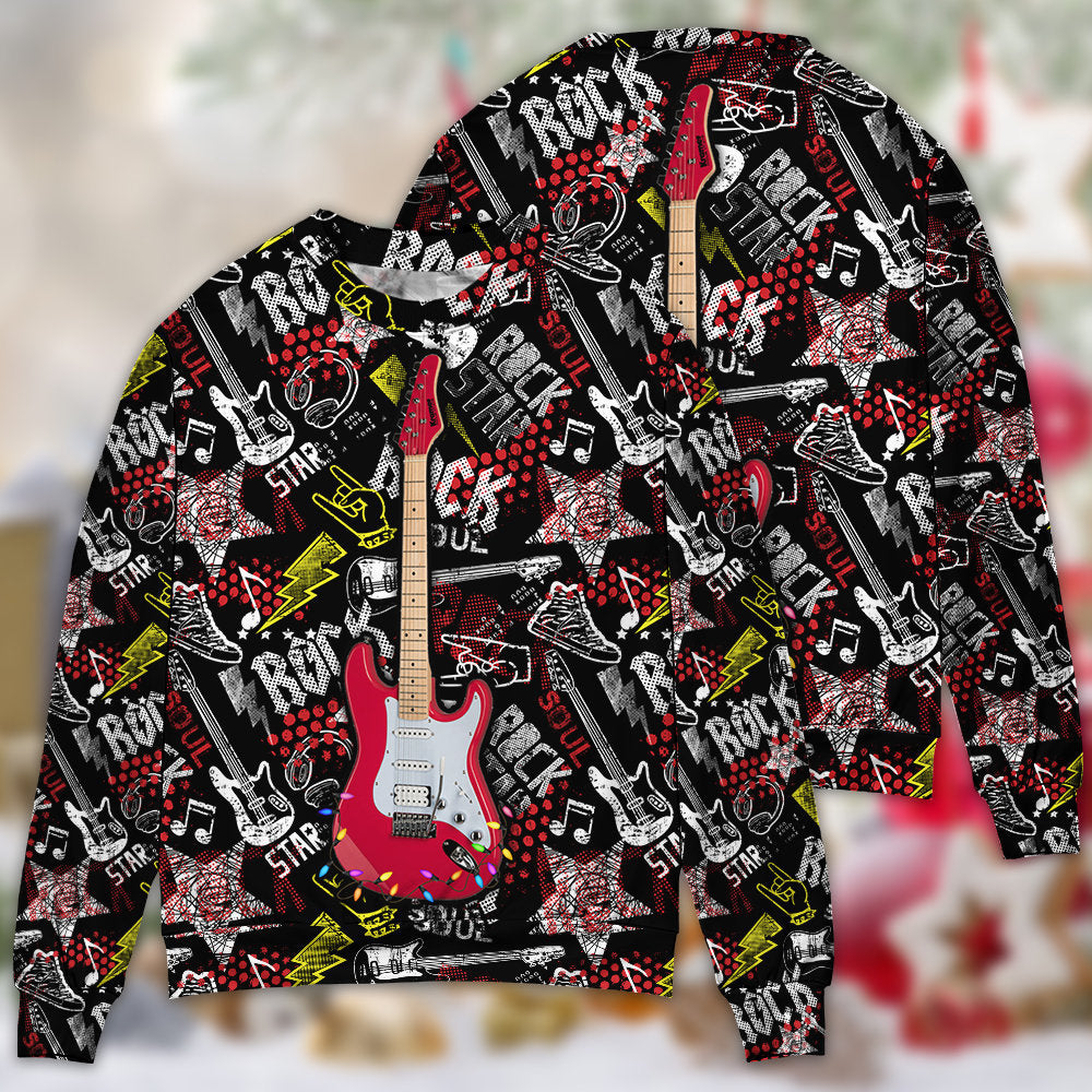 Guitar Rock Soul Merry Christmas – Sweater - Ugly Christmas Sweater