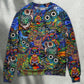 Hippie Owls Peace Life Colorful Art – Sweater - Ugly Christmas Sweater