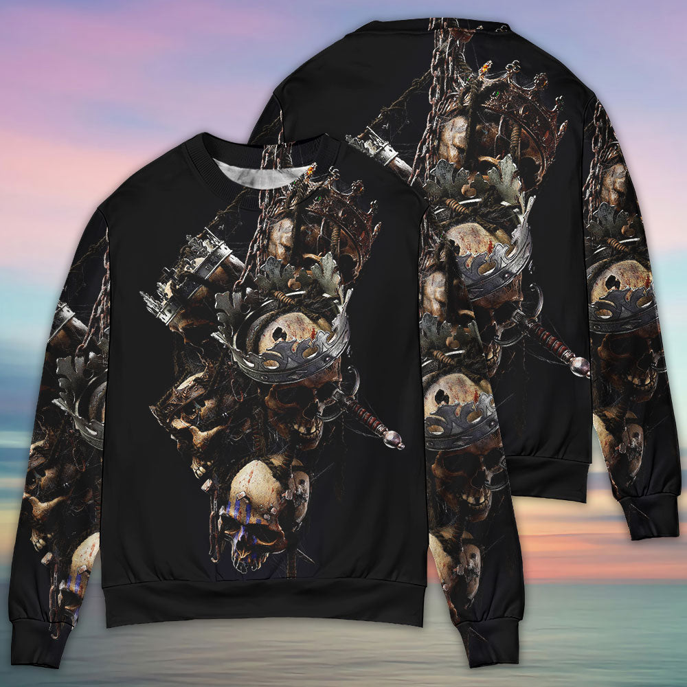Skull Royal Legend Fantasy Art – Sweater - Ugly Christmas Sweater