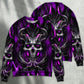 Dark Purple Fire Lightning Skull – Sweater - Ugly Christmas Sweater