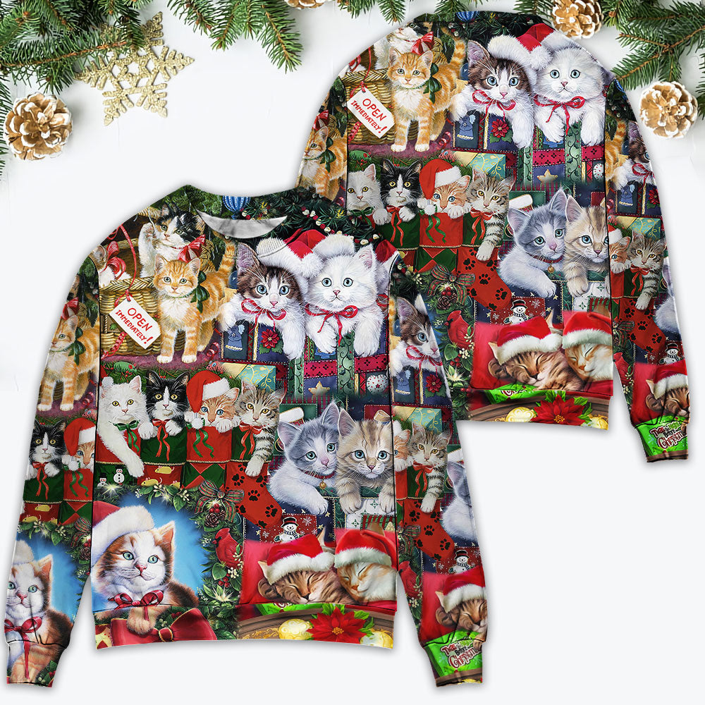 Cat Christmas Tree Merry Xmas – Sweater - Ugly Christmas Sweater