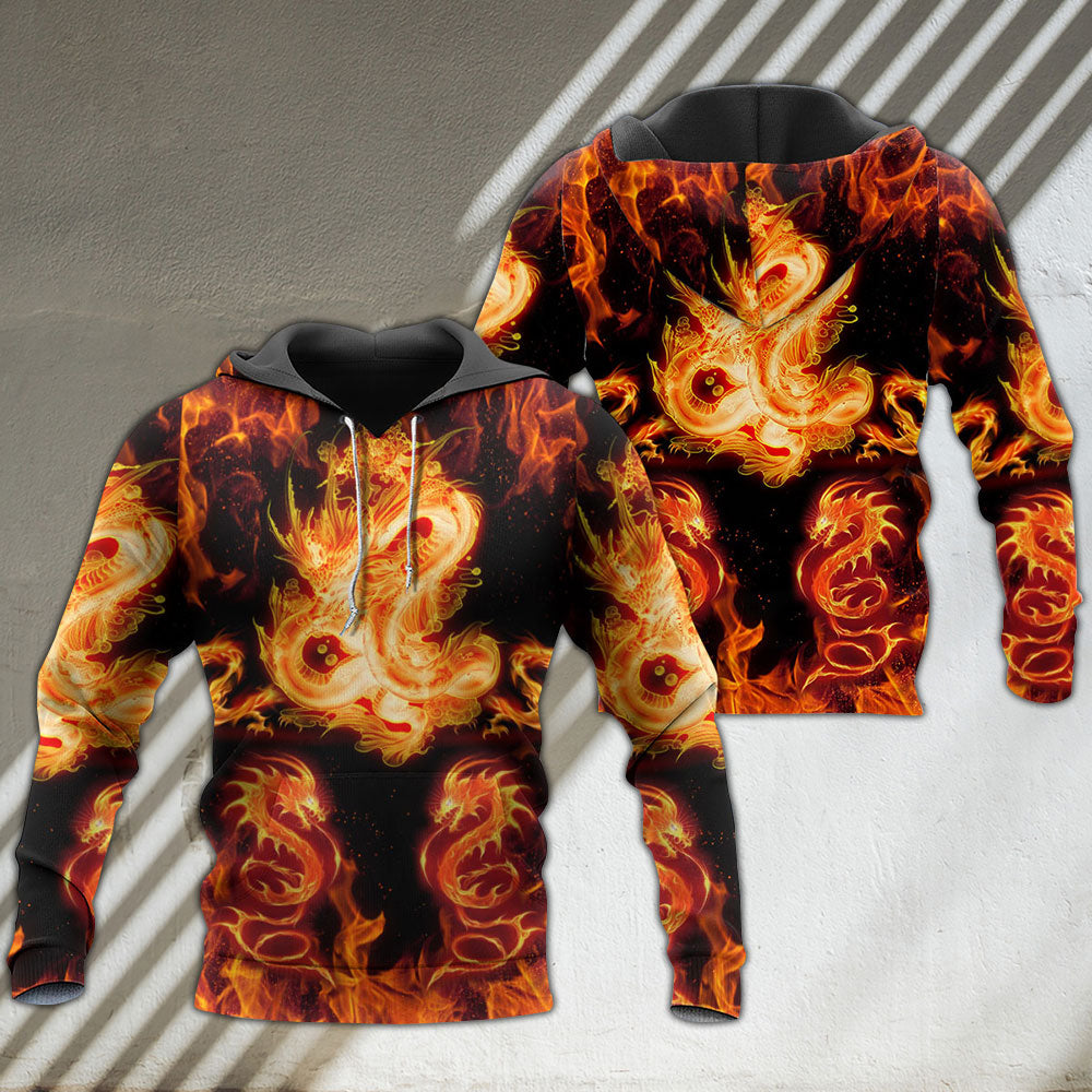 Dragon Fireball Fantasy - 3D Hoodie