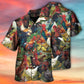 Chicken Lover Retro Farm Background - Hawaiian Shirt