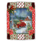 Cardinal Red Truck Christmas 50 x 60 Inch Flannel Blanket For Living Room And Bedroom Styling
