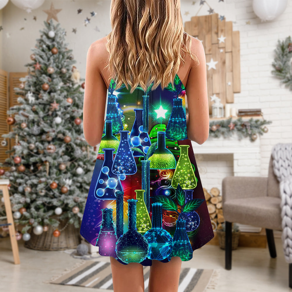 Chemistry Magic Real Science Christmas – Women's Summer Sleeveless V-Neck Camisole Dress