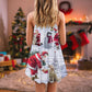 Santa Snowman Animal Joy – Women's Summer Sleeveless V-Neck Camisole Dress